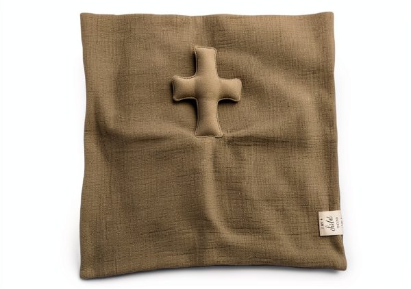 Christian Baby Blanket Slate Blue Organic Cotton-1