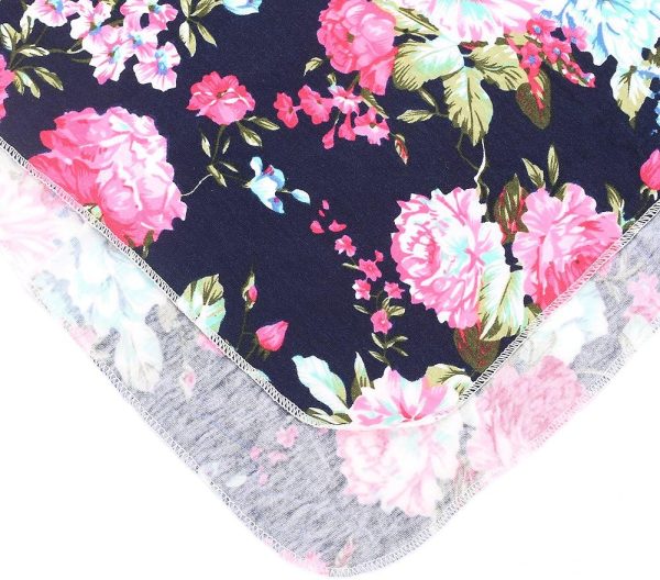 Baby Girl Swaddle Blanket Galabloomer Navy-5