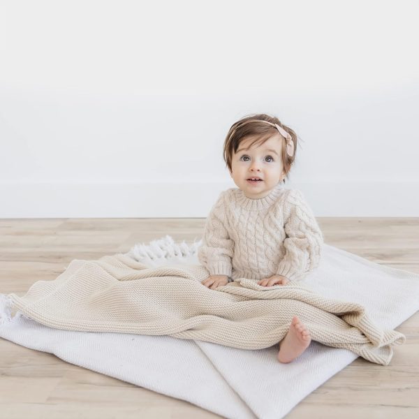 Natemia Beige Baby Blanket Cotton Knit-7