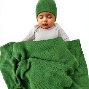 Organic Cotton Baby Blanket patique Sage Green-0