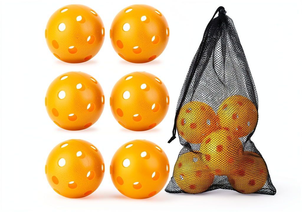 Urspasol Plastic Softballs in a mesh bag