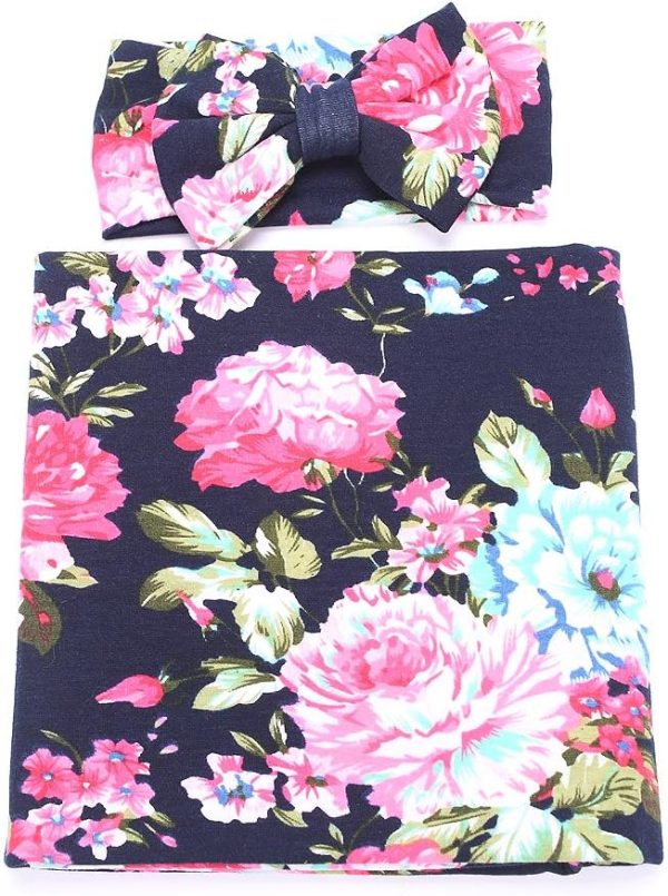 Baby Girl Swaddle Blanket Galabloomer Navy-6