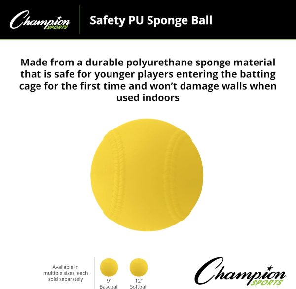 PU Sponge Softball Champion Sports Rubber Softball-3