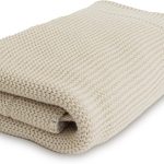 Natemia Beige Baby Blanket Cotton Knit-0