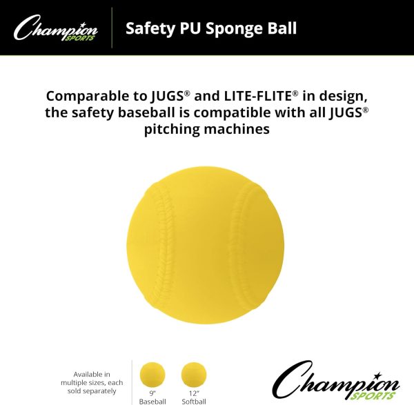 PU Sponge Softball Champion Sports Rubber Softball-4