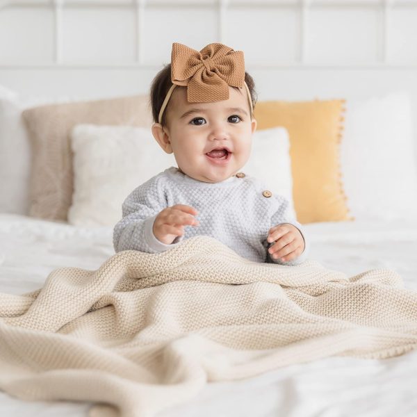 Natemia Beige Baby Blanket Cotton Knit-2