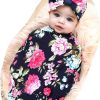 Baby Girl Swaddle Blanket Galabloomer Navy-0