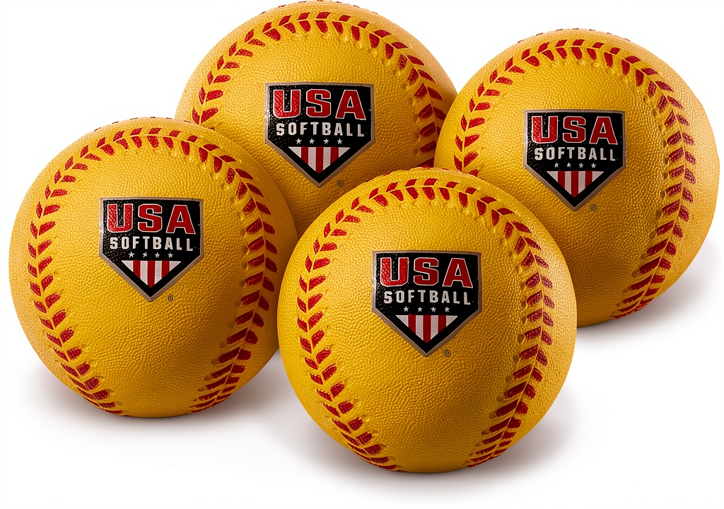 Youth practicing with bright foam softballs in a backyard