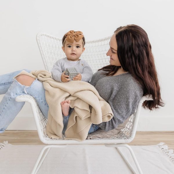 Natemia Beige Baby Blanket Cotton Knit-4