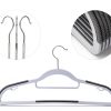 OIKA Non-Slip Plastic Hangers 50 Pack – 16.5in Slim Heavy‑Duty Grey-1