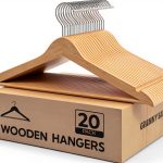Clothes Hangers by GRANNY SAYS 20 Pack Heavy Duty Wooden Natural Wood-0