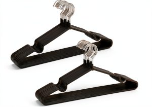 Amber Home 20-Pack 16" Non-Slip Metal Suit Hangers – Heavy Duty Black-0