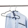 Amber Home 20-Pack 16" Non-Slip Metal Suit Hangers – Heavy Duty Black-3