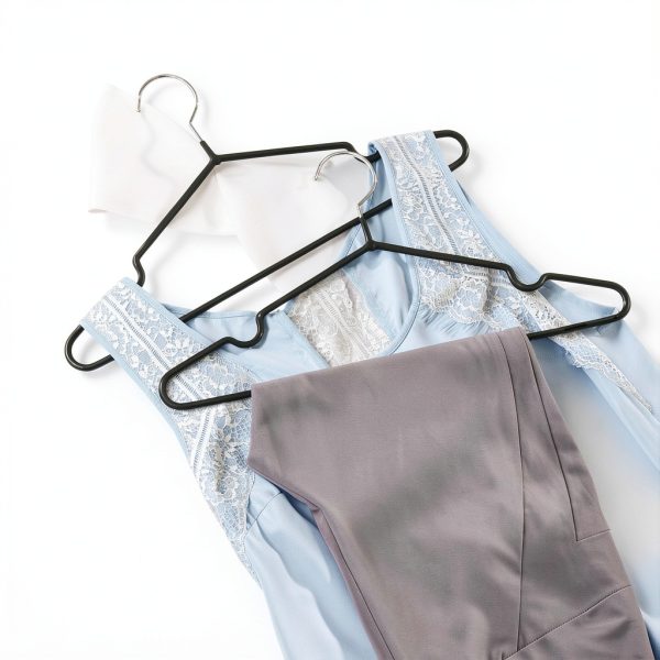 Amber Home 20-Pack 16" Non-Slip Metal Suit Hangers – Heavy Duty Black-4