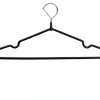 Amber Home 20-Pack 16" Non-Slip Metal Suit Hangers – Heavy Duty Black-1
