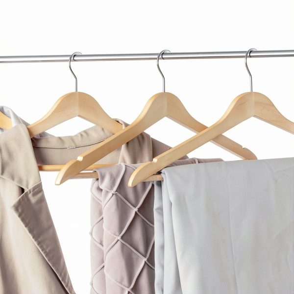 Clothes Hangers by GRANNY SAYS 20 Pack Heavy Duty Wooden Natural Wood-4