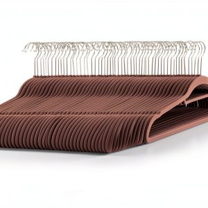 Heavy Duty Velvet Suit Hangers Amazon Basics Gray 50-Pack-0